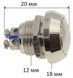 Кнопка антивандальная d18mm різьблення 12mm h17mm 2 контакти під гвинт 00798-502 фото 2