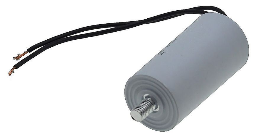 Конденсатор JYUL CBB-60L 10мкф - 450 VAC болт + дроту(35*65 mm) 64578-155 фото