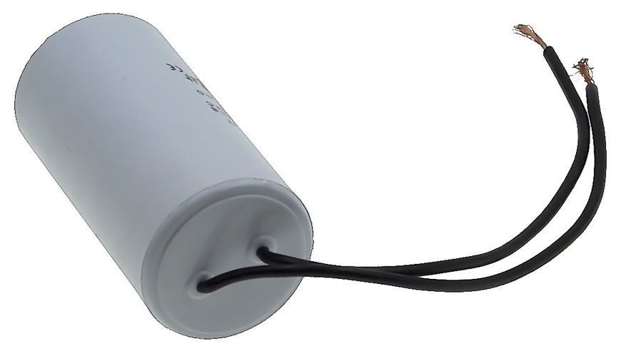 Конденсатор JYUL CBB-60L 10мкф - 450 VAC болт + дроту(35*65 mm) 64578-155 фото