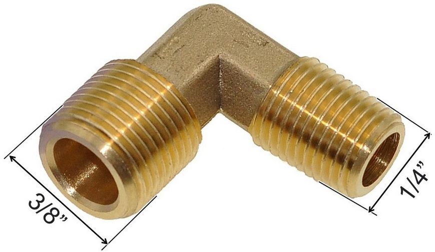 Кутник JB перехідник компресора 1/4"*3/8" (якість) 863824-437 фото