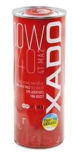 Масло для 4-х тактних двигунів XADO 10W-40 4T MA Atomic Oil, 1 л, ж/б кругла 44642-226 фото