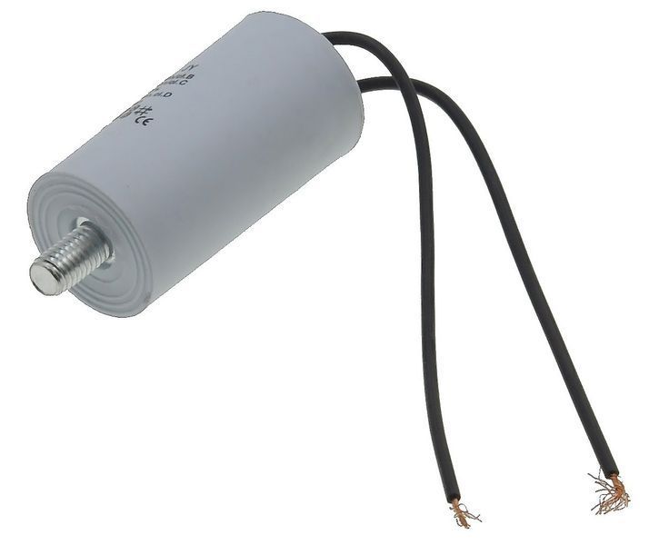 Конденсатор JYUL CBB-60L 1,5мкф - 450 VAC болт + провода (30*60 mm) 64569-146 фото