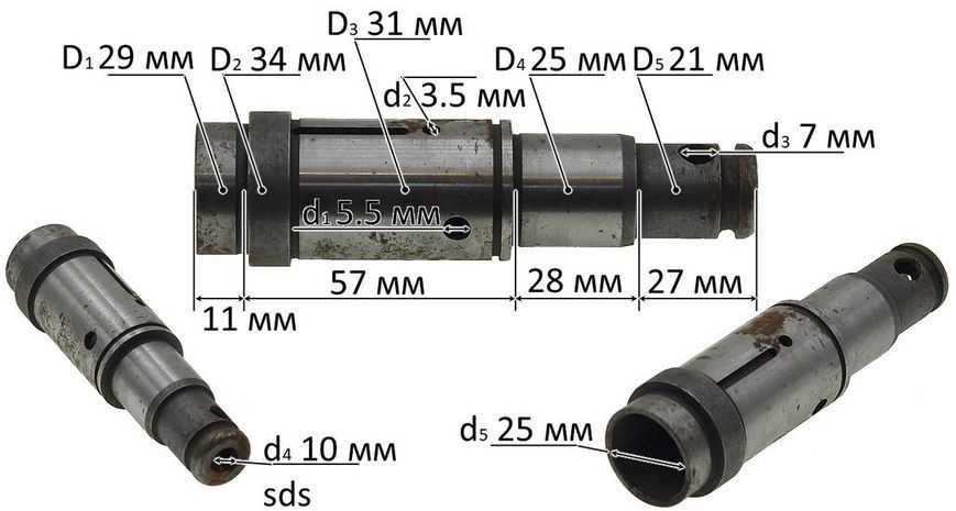 Стовбур перфоратора Ferm 800 Вт L-123 70852-020 фото