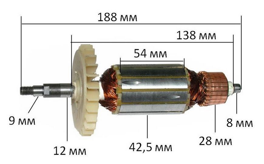 Якорь Болгарка Craft-Tec 180 SS/VS (188*42,5 шлиц 9мм) 27047-660 фото