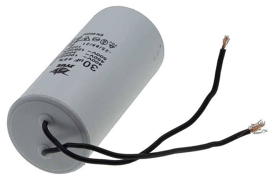 Конденсатор JYUL CBB-60 30мкф - 450 VAC провода (45*96 mm) 64521-098 фото