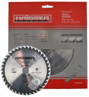 Пильный диск по дереву Haisser 230х30 40 зуб - 1 шт 81529-009 фото
