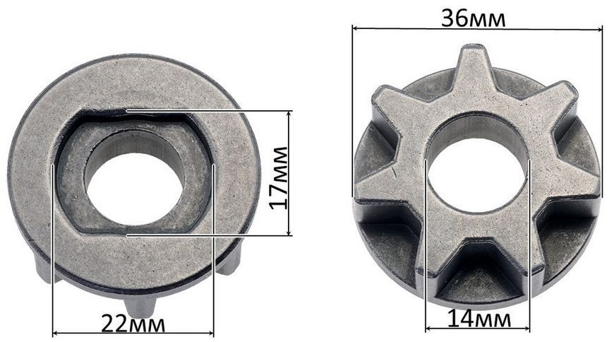 Зірочка ланцюгової пилки 115-125 (d14*36 h13) (підходить для saw1041) 45929-206 фото