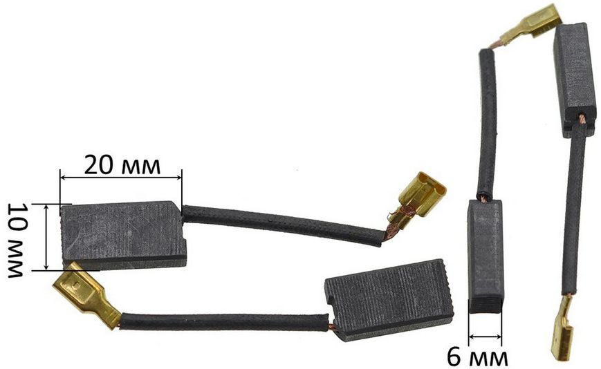 Щетки 6х10х20 sparky клемма изолятор матовые 399400-123 фото