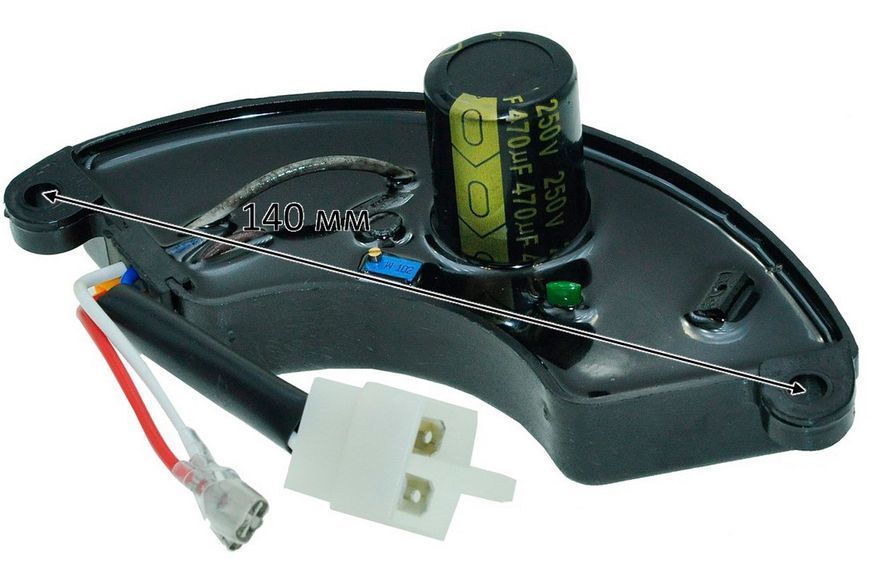 AVR регулятор напряжения генератора 188F (220V) (470 мкф 250V) 4-6 квт (пластик) DK 49988-358 фото