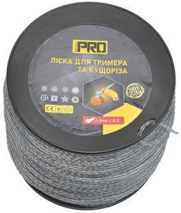 Волосінь косильна спіраль d3 мм 5 LB (370 м) кручений квадрат із кордом 037151-589 фото