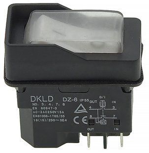 Кнопка рейсмусу JET JWP-12 4 контакти 15A із пружиною DKLD DZ-6 753617-1249 фото