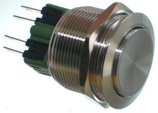 Кнопка антивандальная d28mm резьба 25mm h33mm 4 контакта 326706-579 фото