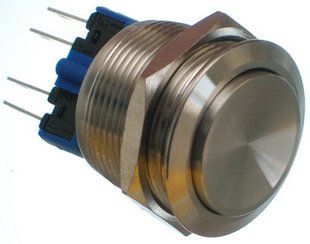 Кнопка антивандальная d25mm резьба 22mm h30mm 4 контакта 326703-568 фото