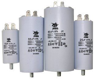 Конденсатор JYUL CBB-60M 40 мкф &mdash; 450 VAC болт + клеми (45*95 mm) 64615-192 фото
