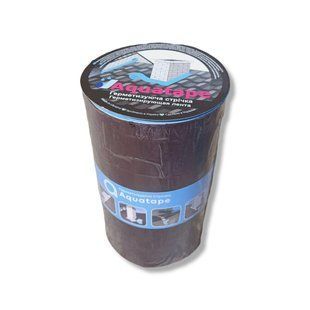 Бітумна Стрічка СТК 150 мм х 3 м ALU+Brown RAL 8017 62769 фото