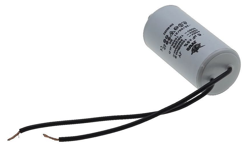 Конденсатор JYUL CBB-60L 6мкф - 450 VAC болт + провода (30*59 mm) 64576-153 фото