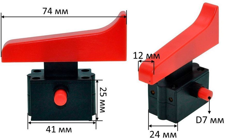 Кнопка болгарки 230 м.п. 2-е вкл 30790-115 фото