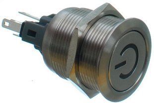 Кнопка антивандальная d25mm резьба 22mm h34mm 6 контактов индикация 81705-565 фото