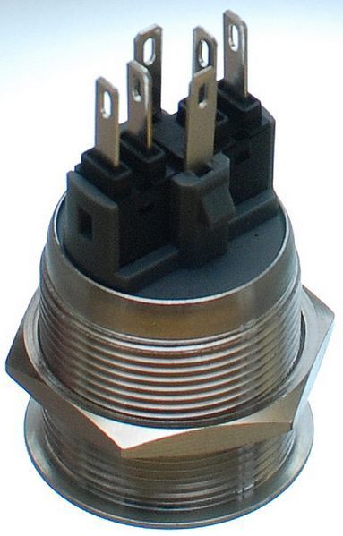 Кнопка антивандальная d25mm резьба 22mm h34mm 6 контактов индикация 81705-565 фото