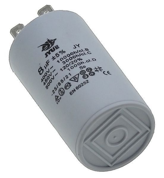 Конденсатор JYUL CBB-60H 8мкф - 450 VAC клеми(35*61 mm) 64544-121 фото