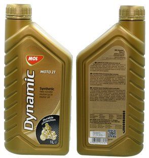 Масло для 2-х тактних двигатей Dynamic Moto 2T syntetik MOL 1л 41018-165 фото