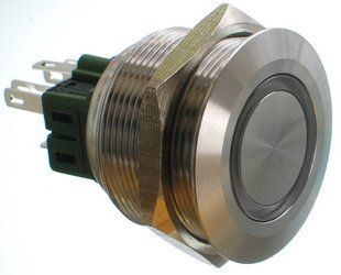 Кнопка антивандальная d32mm резьба 28mm h34mm 2 положения 6 контактов индикация 81699-580 фото