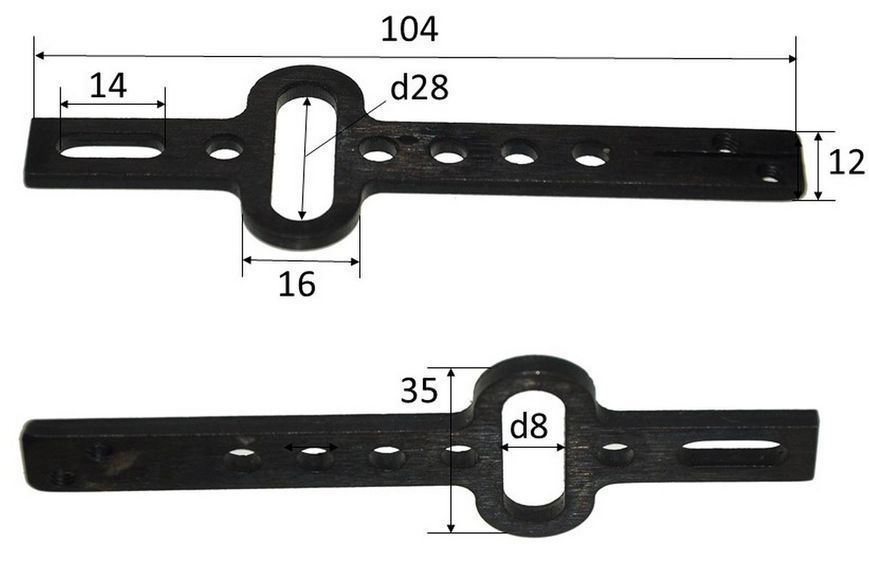 Шток лобзика 8-5 L105 h12 рюмка 27*8 мм 11831-087 фото