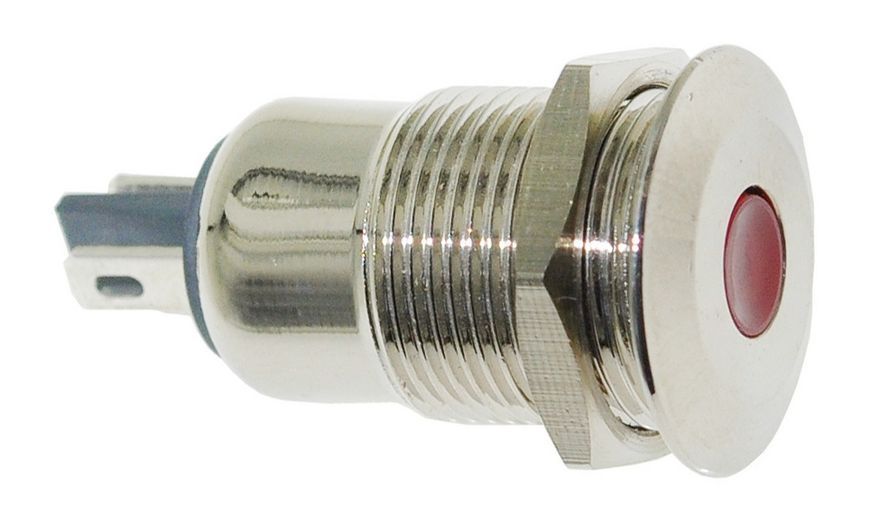 Індикатор антивандальный d15mm різьблення 12mm h20mm 2 контакти 61805-498 фото