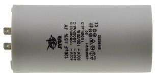 Конденсатор JYUL CBB-60H 120 мкф &mdash; 450 VAC клеми (64*130 mm) 64566-143 фото