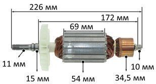 Якір болгарка DeWalt 230 54 мм (226*54 посадка 11мм) 26517-122 фото
