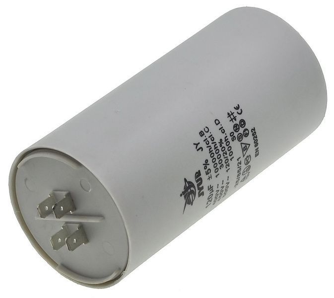 Конденсатор JYUL CBB-60H 120мкф - 450 VAC клеммы (64*130 mm) 64566-143 фото