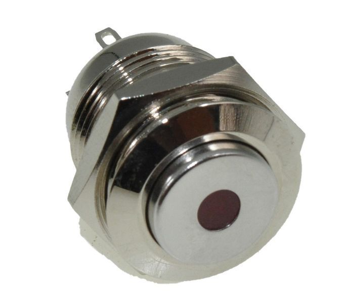 Кнопка антивандальная d18mm резьба 16mm h20mm 4 контакта индикация 80499-534 фото