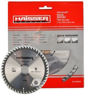 Пильный диск по дереву Haisser 190х30 50 зуб - 1 шт 81894-006 фото