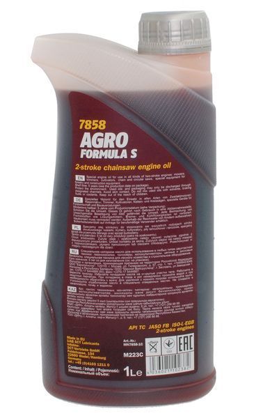 Масло для 2-х тактних двигунів MANNOL Agro Formula S API TC , 1л, для садової техніки 45294-212 фото