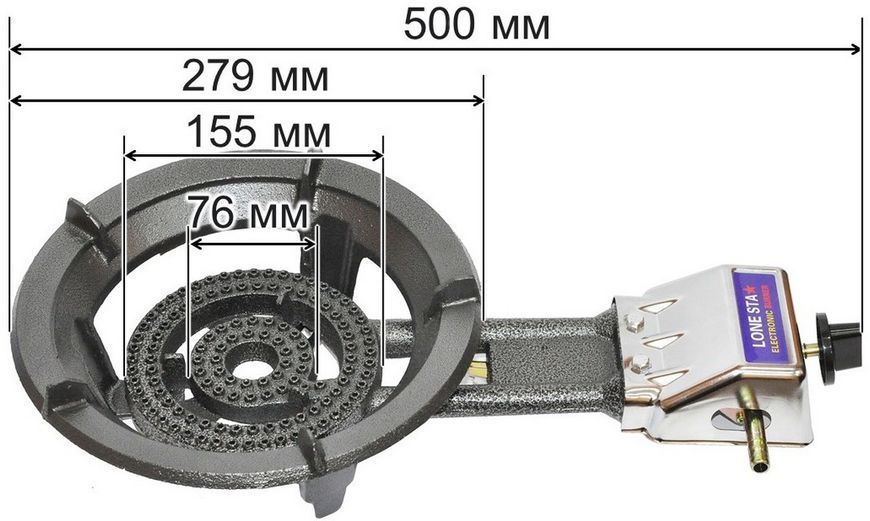 Газовая чугунная горелка WOK LONE STA 12KВ 21A 51357-281 фото