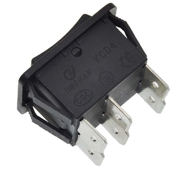 Тумблер 3 положения 6 контактов 25*34 mm 16A 00898-603 фото