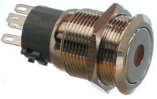 Кнопка антивандальная d22mm резьба 19mm h32mm 5 контактов индикация 78174-549 фото