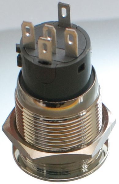 Кнопка антивандальная d22mm резьба 19mm h32mm 5 контактов индикация 78174-549 фото