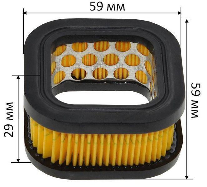 Воздушный фильтр бензопилы Zomax 4000/4020/4002/4100 (59*59*29 мм) 67947-098 фото