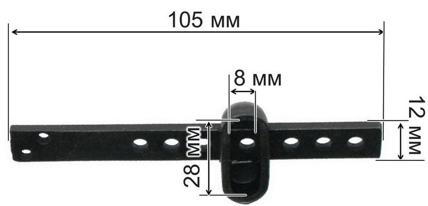 Шток лобзика малая рюмка L105 h12 рюмка 28*8 11759-014 фото
