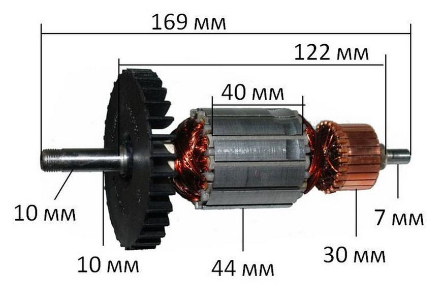 Якорь болгарка DeWalt DW831 (169*44 посадка 10мм) 27200-815 фото