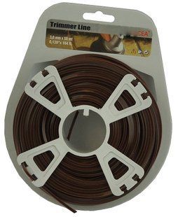 Ліска косильна квадрат d3 мм 1 LB (50 м) з кордом пластикова упаковка 27977-531 фото