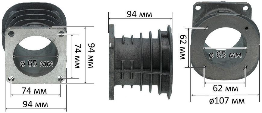 Цилиндр компрессора D65 H94 МЦ - 74*74, 62*62 мм 85675-445 фото
