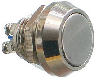 Кнопка антивандальная d18mm резьба 12mm h20mm 2 контакта под винт 77149-503 фото
