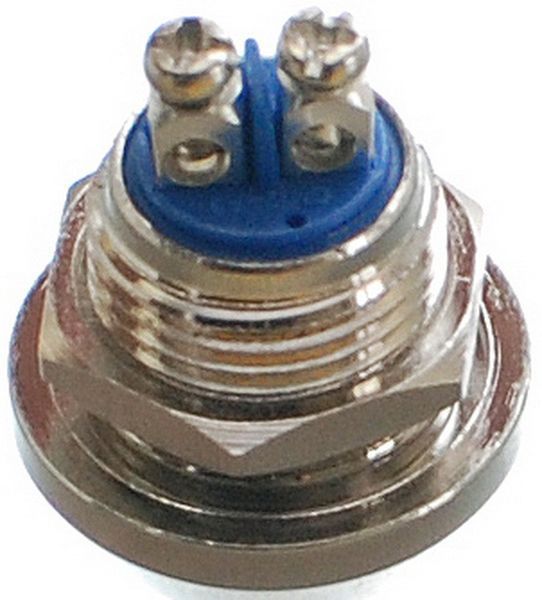 Кнопка антивандальная d18mm резьба 12mm h20mm 2 контакта под винт 77149-503 фото