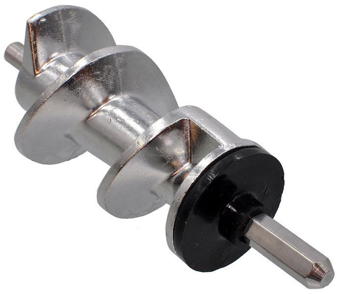 Шнек мясорубки L128 D1 7mm квадрат D2 8mm наружный шестигранник + пластиковая втулка 81295-007 фото