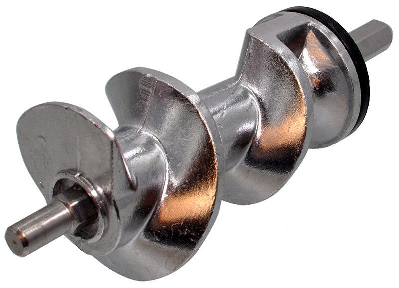 Шнек мясорубки L128 D1 7mm квадрат D2 8mm наружный шестигранник + пластиковая втулка 81295-007 фото