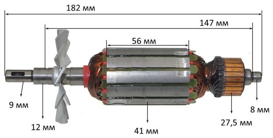 Якорь болгарка 180 кит 41 мм (182*41 шпонка 9мм) 26483-090 фото