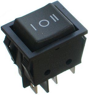Тумблер 3 положення 6 контактів 25*32 mm 16A 07346-619 фото