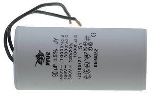Конденсатор JYUL CBB-60 90мкф - 450 VAC дроту(55*120 mm) 64529-106 фото